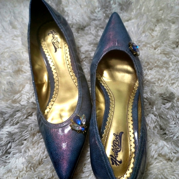 Hale Bob Women's Pointy-Toe Embellished Kitten Heel Pumps Size 8.5 M - Picture 6 of 9